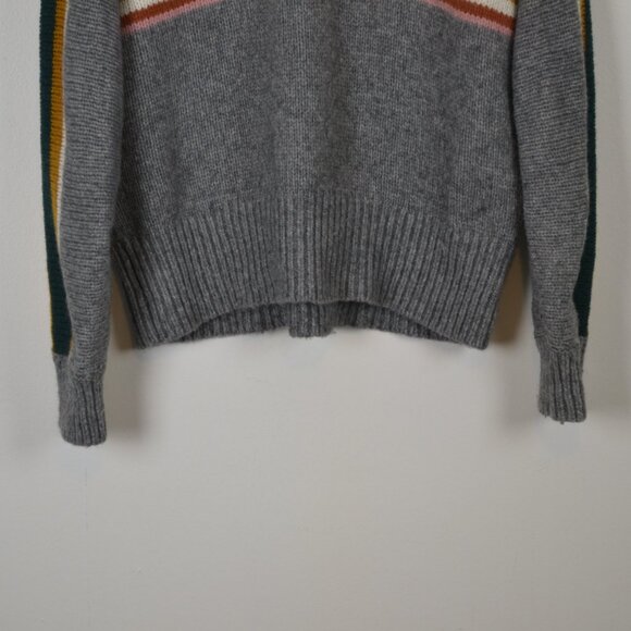 Madewell Wool Alpaca Blend Crewneck Pullover Sweater Womens M Long Sleeve Gray - Picture 2 of 9